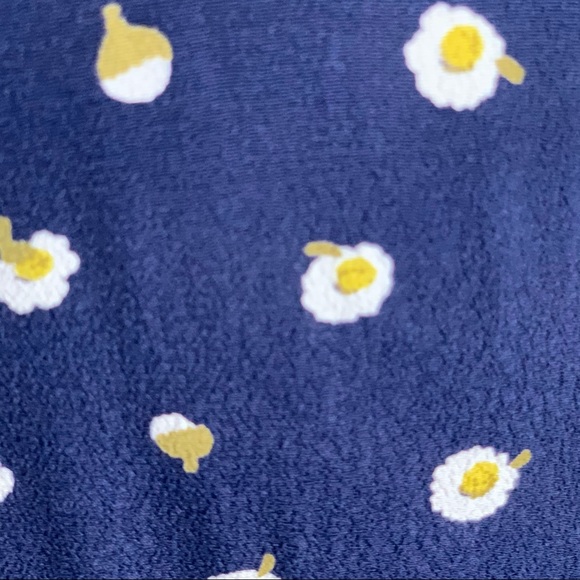 Madewell Navy Blue Button Easy Dress in Daisy Dot - Picture 10 of 14